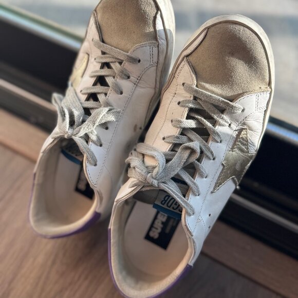 Men's Super-Star with suede star and blue heel tab - Picture 2 of 3